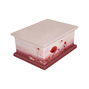 Poppy Picture Cremated Remains Casket 