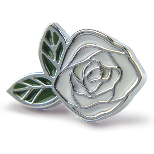 White Rose Pin