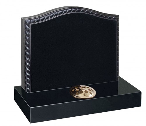 Cremation Style Memorial-Rope Edged Headstone