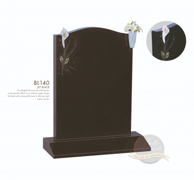 Shaped Chapter-Bronze Lily & Vase Memorial