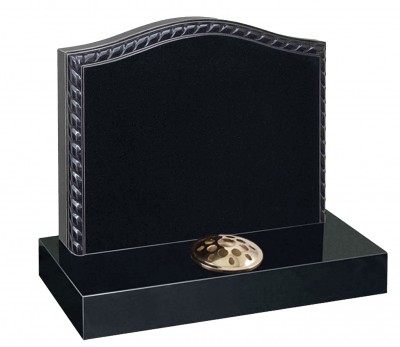 Cremation Style Memorial-Rope Edged Headstone