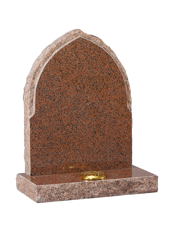 Buy Granite Rustic Headstone Gothic design with rustic rebate edge, Memorials,Rustic