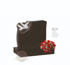 Cremation & Desk Chapter-Dove Pairs In Heart Memorial