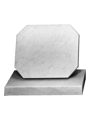 Marble Cremation Memorial - Token Tablet with shaped corners