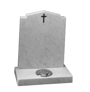 Marble Cremation Memorial - Peon top, check shoulder headstone